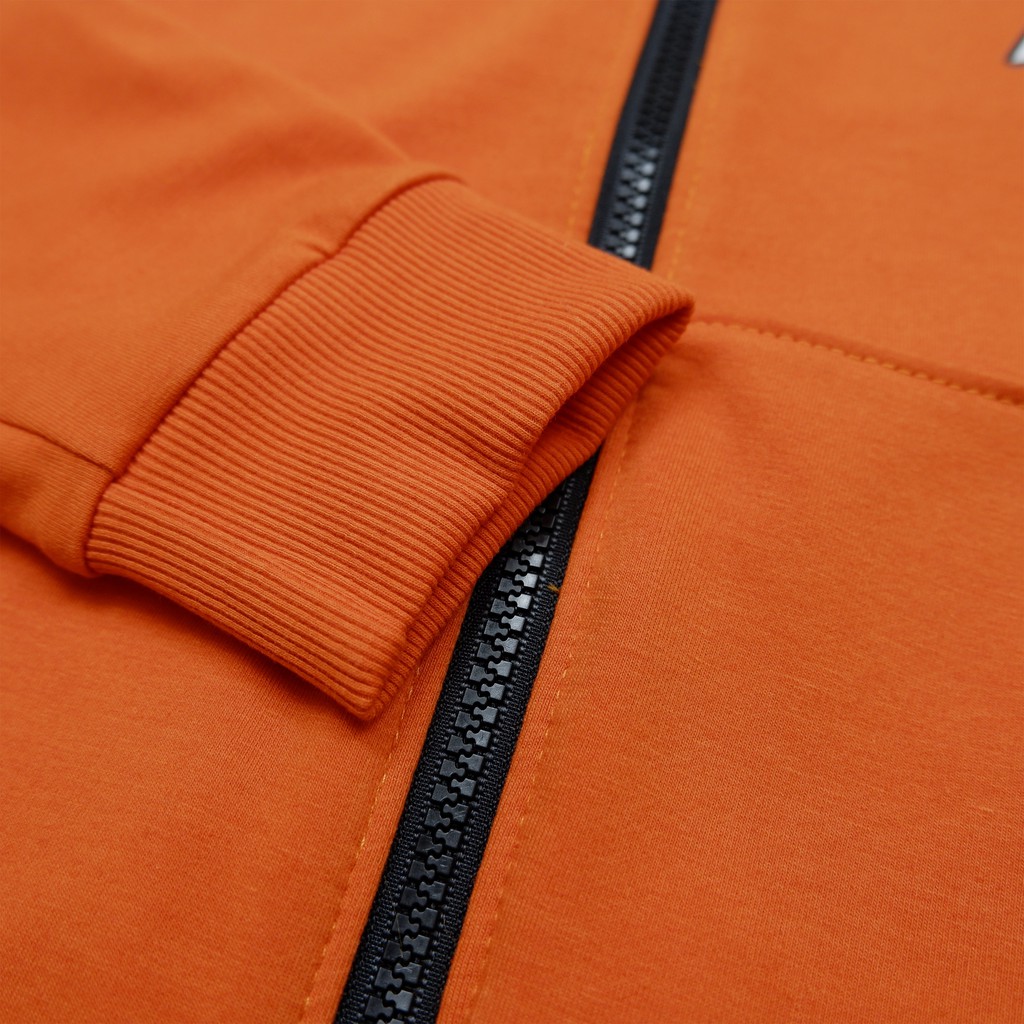 Bộ quần áo hoodie kéo khoá Icotton hình Khủng long màu Cam