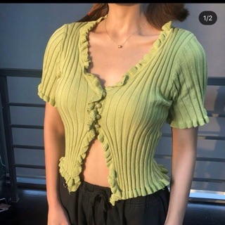 Knit Wool Croptop-Áo croptop- kèm ảnh thật