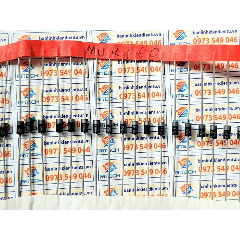 [Combo 20 chiếc] MUR160, MUR160RLG DIODE 1A 600V DO-41