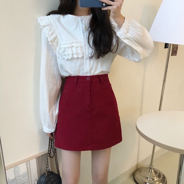 [Có sẵn + ảnh thật] Chân váy chữ A basic nhiều màu | BigBuy360 - bigbuy360.vn