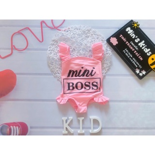 Bộ đồ bơi bikini bé gái 1 mảnh Miniboss Hồng siêu đẹp!