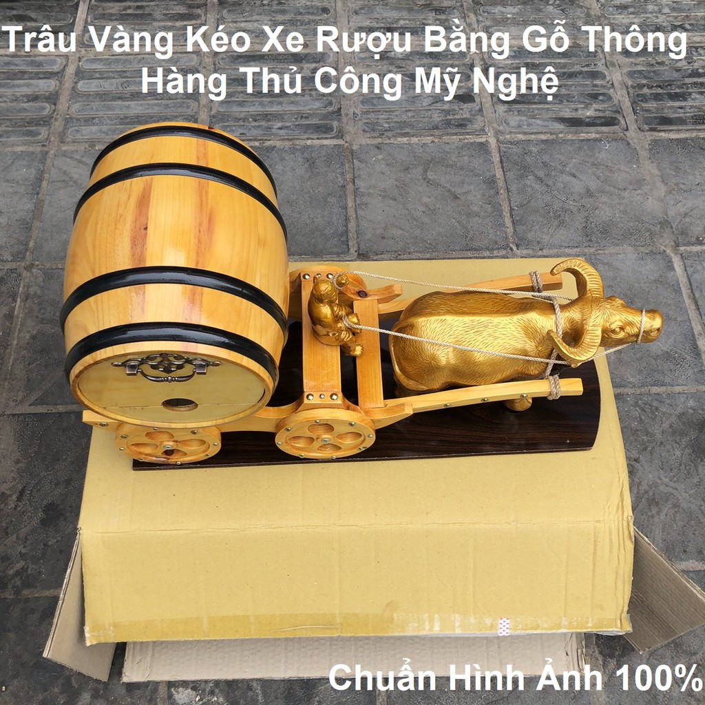 HÀNG CHUẨN ĐẸP BOM ĐỰNG RƯỢU HÌNH TRÂU VÀNG KÉO XE QUÀ BIÊU TẶNG , TRƯNG BÀY, QUÀ TẾT NĂM TÂN SỬU 2021 ( Ảnh Thật )