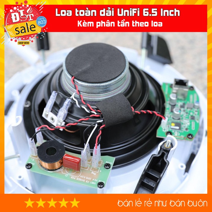 Loa toàn dải UniFi 6.5 Inch - Kèm bộ phân tần zin theo loa, có thể làm loa âm tường, âm