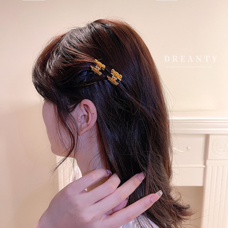 Kẹp Tóc Họa Tiết Chữ Dongdaemun Phong Cách Hàn Quốc Độc Đáo Dễ Phối Đồ