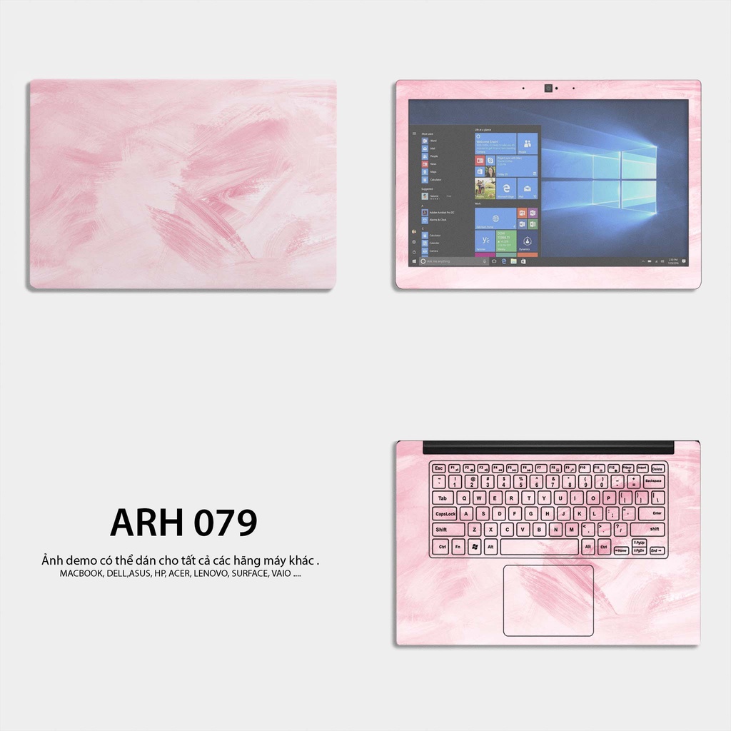 Miếng Dán Laptop Mẫu Pink Art - Decal Dán có cho Dell, Hp, Asus, Lenovo, Acer, MSI, Surface,Vaio, Macbook