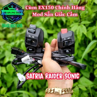 Cùm Công Tắc Ex150 Cho Satria Raider Sonic Có Giắc Cắm Trợ sáng Tắt Máy Tắt Đèn Passing.NB Racing Shop