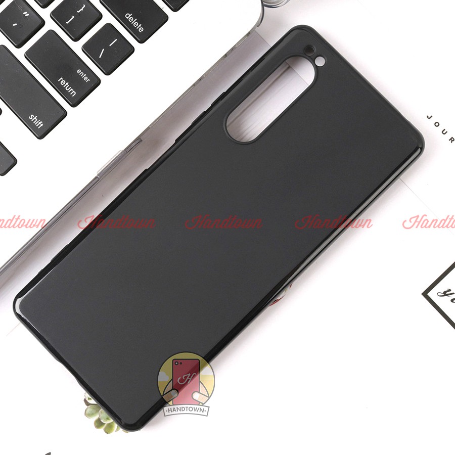 Ốp Lưng TPU Sony Xperia 1 / Sony Xperia 1II Nhựa Dẻo Đen Toàn Bộ Viền Bóng Lưng Nhám Case Chống Va Đập Chống Trầy Xước