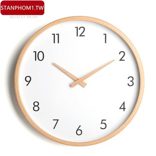 Đồng hồ gỗ treo tường hình mặt trời phong cách bắc âu