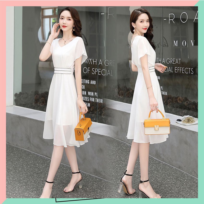 đầm công sở nữ h2style, váy nữ, chất liệu chiphong voan cao cấp, kiểu dáng sang chảnh, hót nhất năm nay.