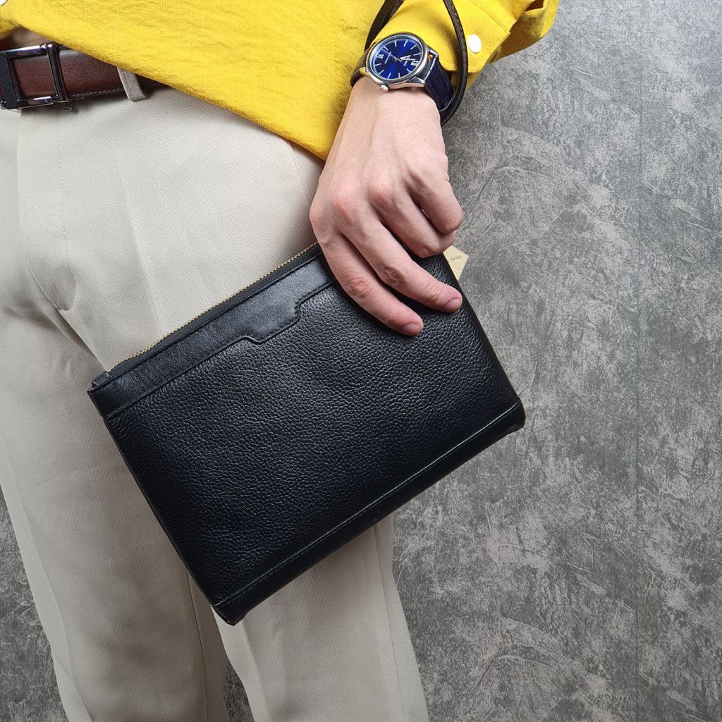 Clutch cầm tay nam da bò thật CL127VB   - 100% da bò thật, bảo hành 3 năm
