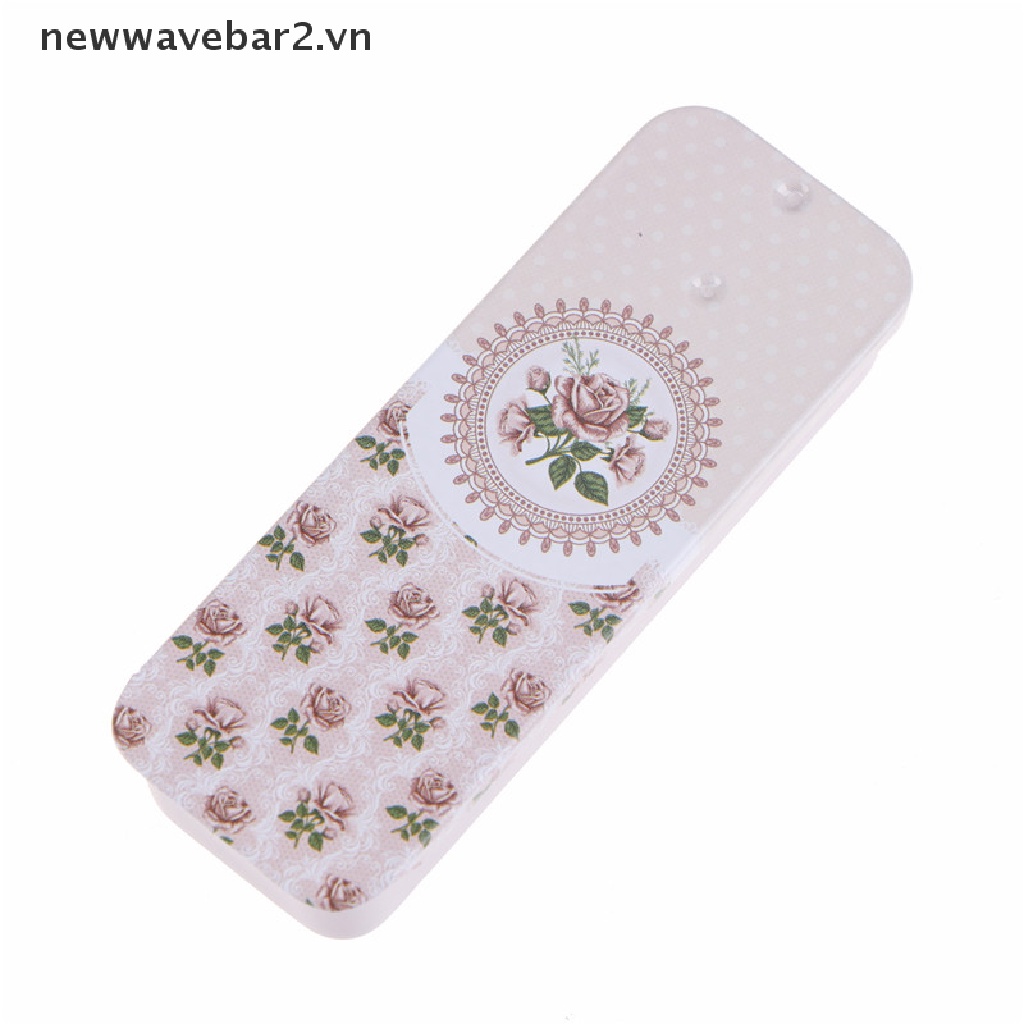 [newwavebar] Hộp Sắt Hình Chữ Nhật Có Nắp Trượt Đựng Thuốc Cưới