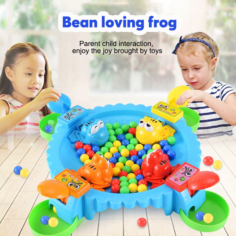ZHAN QI TOYS Bộ đồ chơi ếch ăn bóng  dành cho trẻ em thiết kế 4 người chơi hỗ trợ tương tác giáo dục