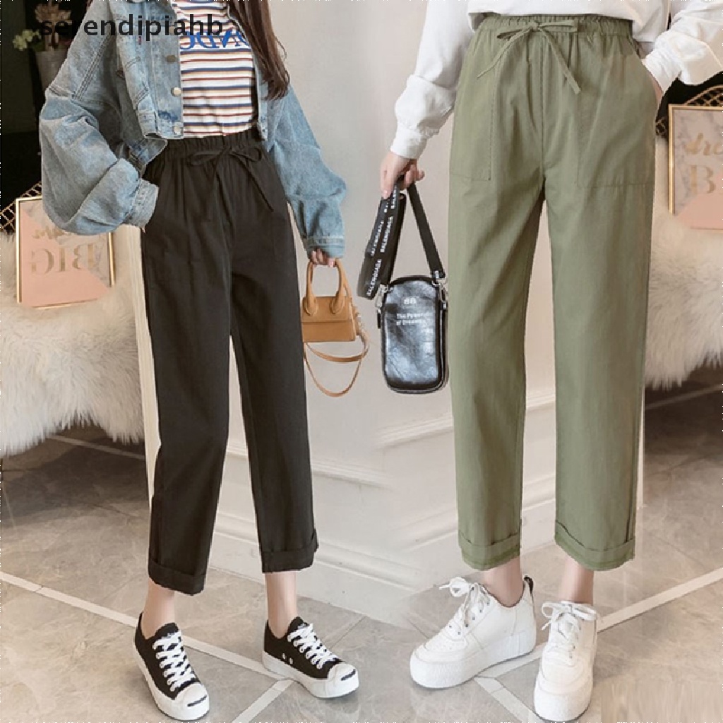 [serendipiahb] Quần ống rộng lưng thun bằng vải lanh cotton cho nữ HOT SELL
 | BigBuy360 - bigbuy360.vn