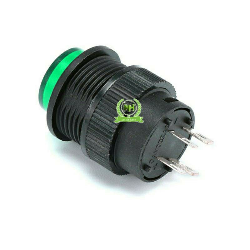 2 Chiếc Công tắc nhấn nhả nhấn giữ 4 chân có đèn R16-503/AD-BD 3A-250VAC loại tốt