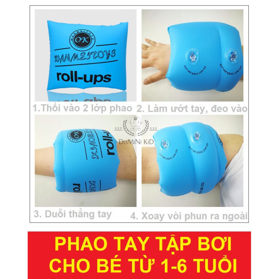 [G07] Bộ 2 cái phao tay tập bơi cho bé và người lớn đều sử dụng được S020