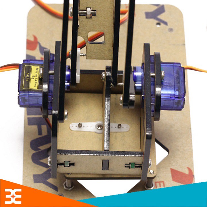Full Bộ Cánh Tay Robot Arduino Uno Mica ( Kèm 04 Động Cơ Servo SG90, 01 Arduino Nano CH340, 01 Shield Mở Rộng Arduino Na