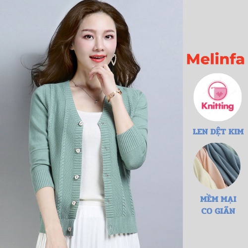 Áo len cardigan nữ, áo khoác len mở cúc nữ kiểu dáng basic chất len mềm mịn co giãn thoải mái mã A0207