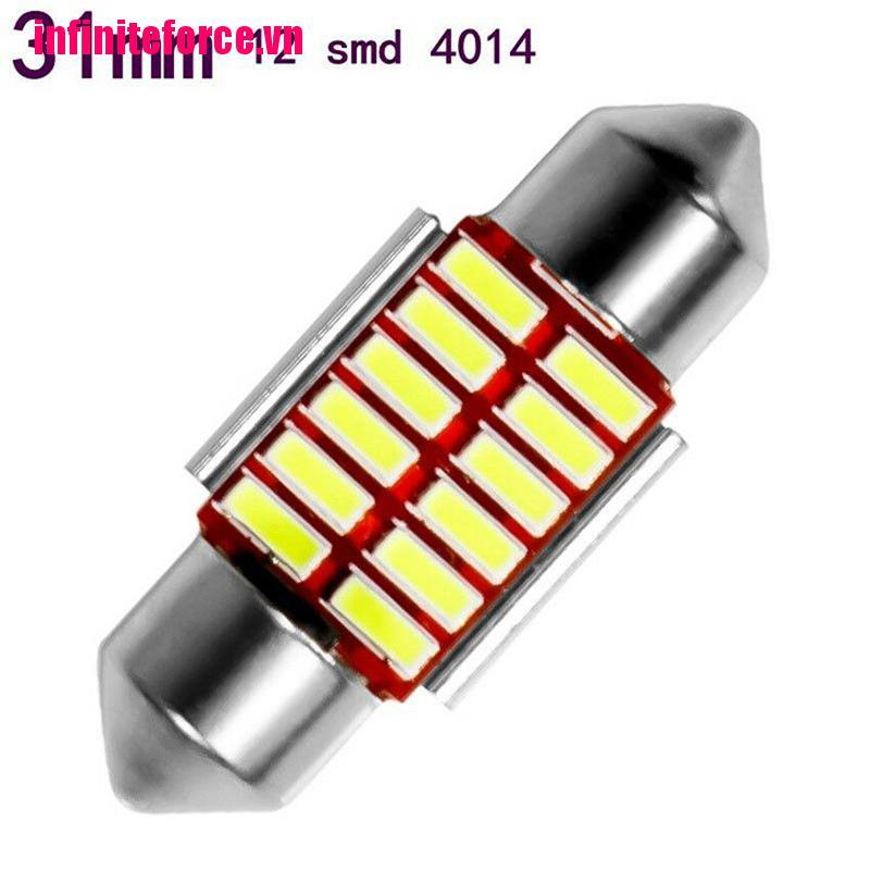 Bộ 2 Đèn LED Đa Năng 31mm 4014 12SMD C5W Cho Xe Hơi