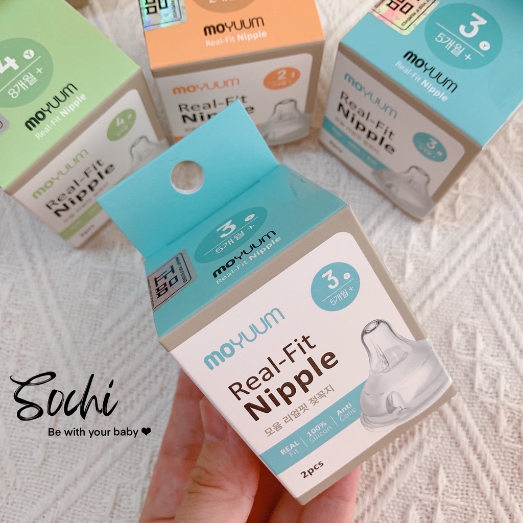 Núm  ti thay thế bình sữa Moyuum Hàn Quốc