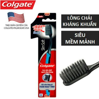LÔ 2 BÀN CHẢI ĐÁNH RĂNG COLGATE SLIMSOFT CHARCOAL