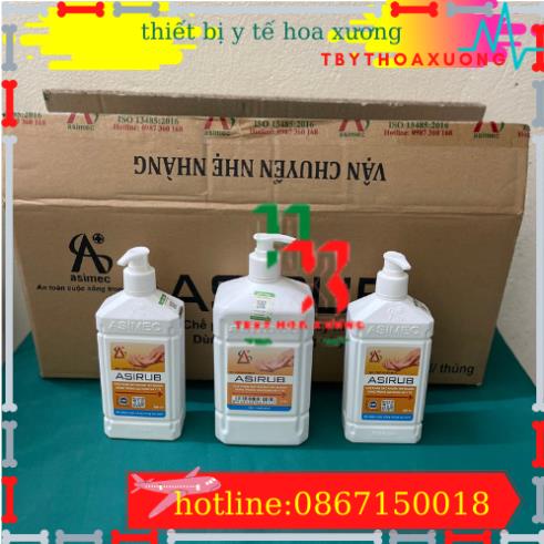 Thùng 20 Chai Nước Rửa Tay Khô Sát Khuẩn ASIRUB Chai 500ml