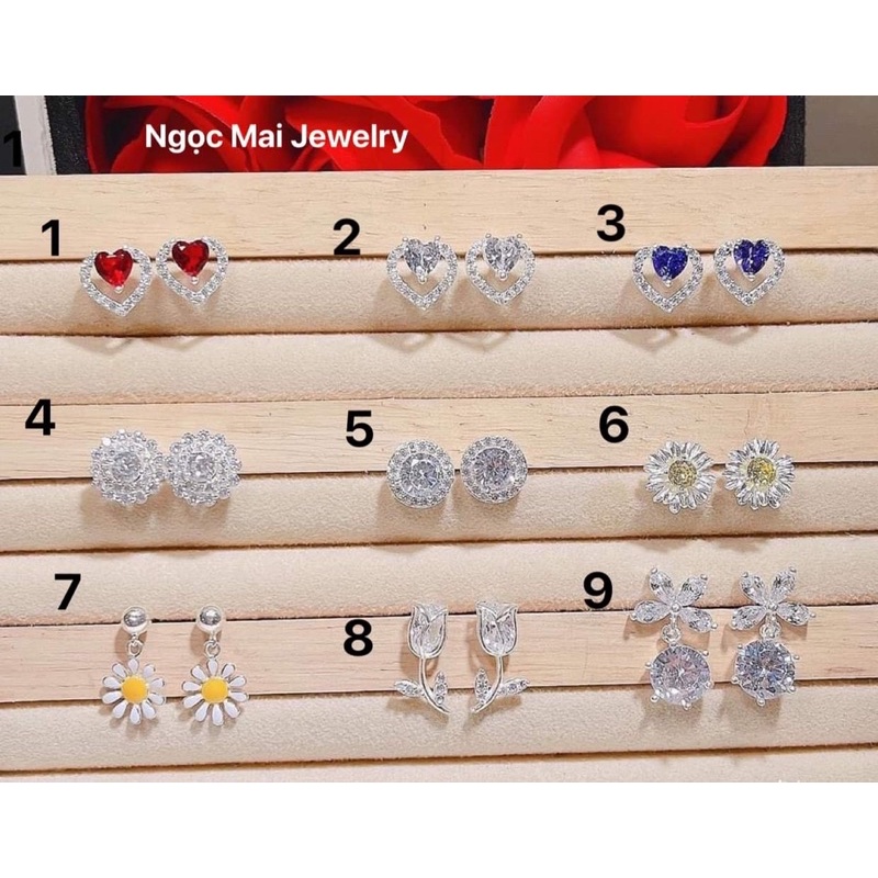 Bông tai nữ bạc ta, các mẫu siêu xinh, đẹp, sang tha hồ lựa chọn - Ngọc Mai Jewelry