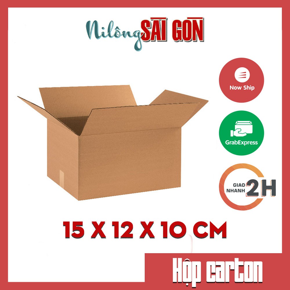 Combo 50 hộp carton size 15x12x10 cm để đóng gói hàng