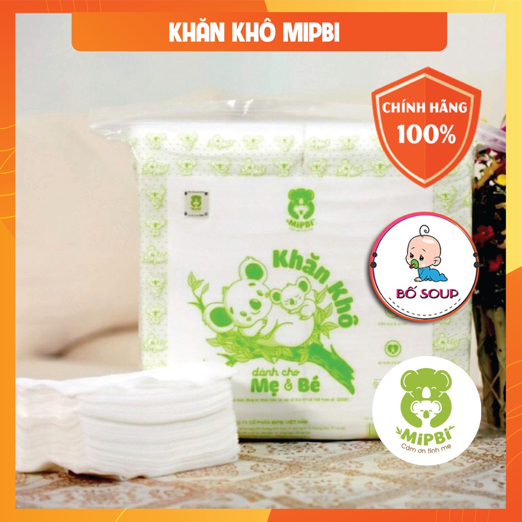 Khăn vải khô đa năng dành cho mẹ và bé mipbi 300gr