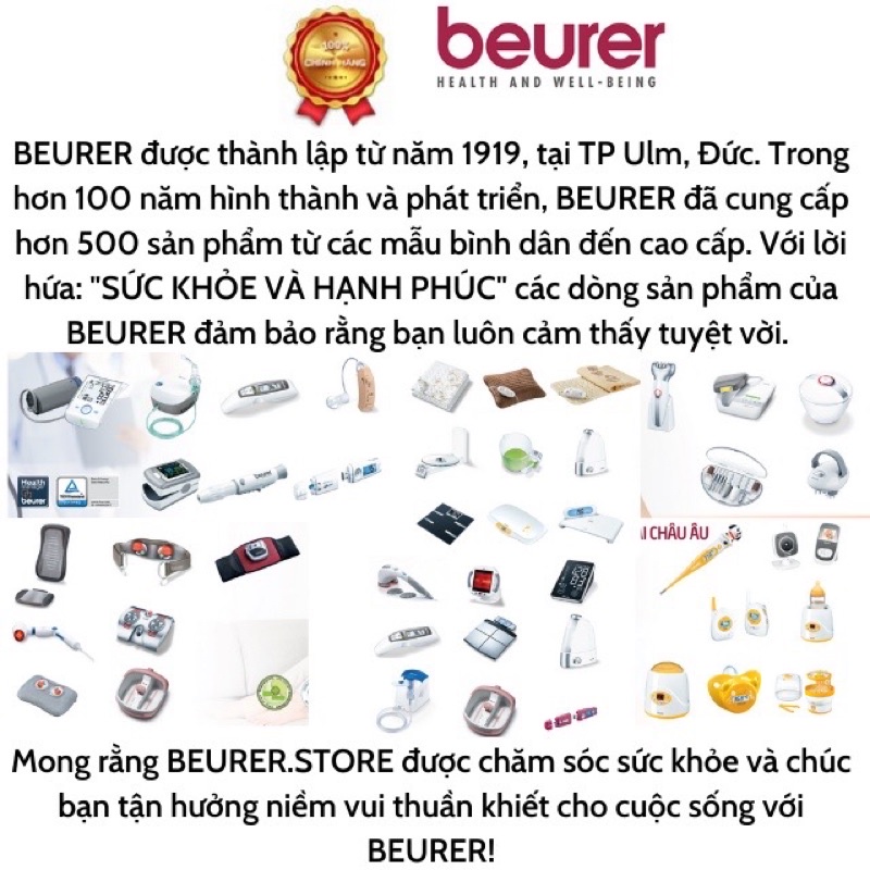 Máy đo huyết áp ,máy đo huyết áp bắp  tay BEURER BM40 của ĐỨC độ chính xác cao bộ nhớ cho 2 người bảo hành 3 năm