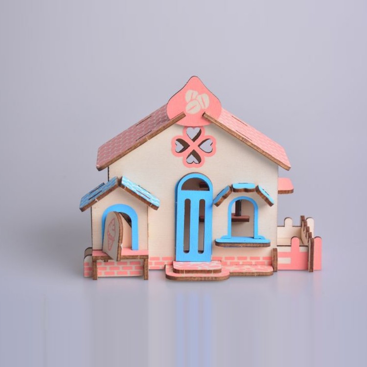 Mô hình lắp ráp 3D gỗ - Mini ice cream house cắt laser Birkeetoys