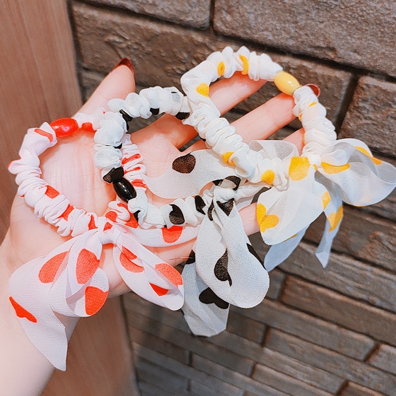 Dây buộc tóc vải voan thắt nơ dễ thương nhẹ nhàng phong cách tiểu thư
