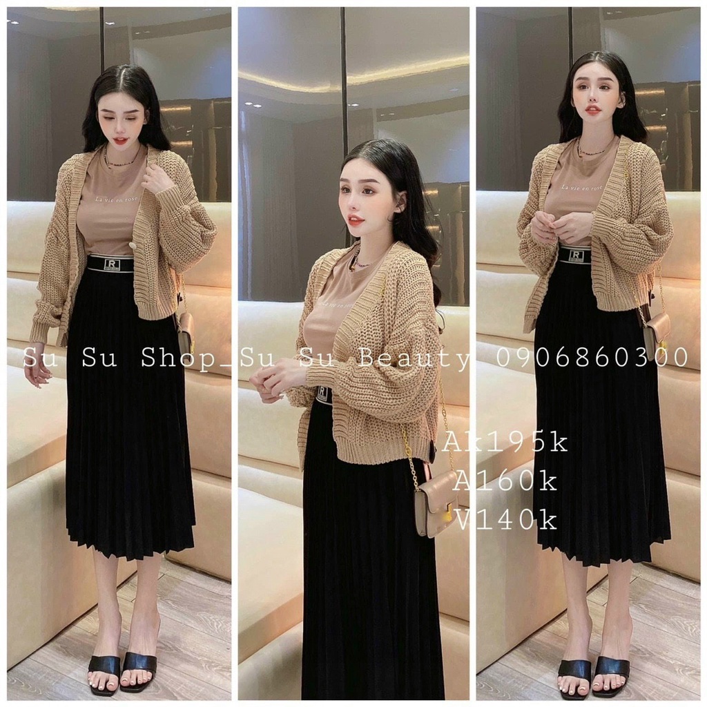 Áo Khoác Cadigan Một Khuy Siêu Đẹp Cho Các Nàng- Áo Khoác Cadigan Một Khuy Quảng Châu Cao Cấp