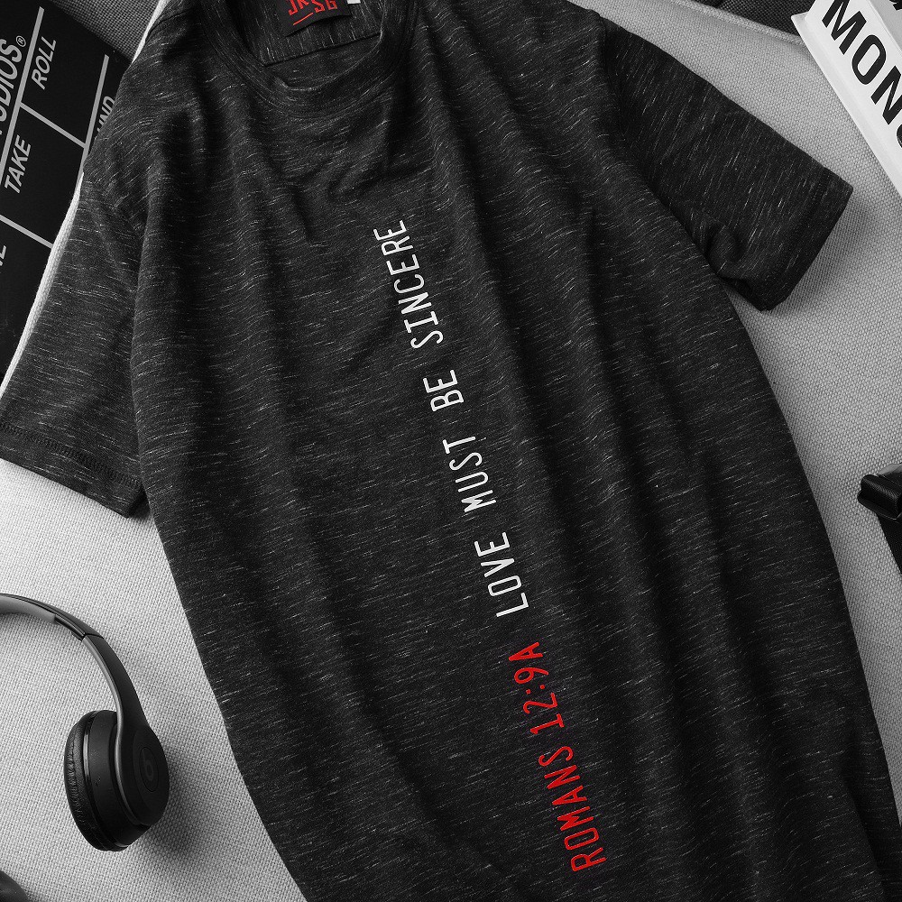 Áo Thun Cotton Cao Cấp Ngắn Tay Unisex, Chất Đẹp Co Giãn Tốt, Dày Dặn, Hình In Ý Nghĩa, Chữ Sọc Thời Trang L.M SINCERE