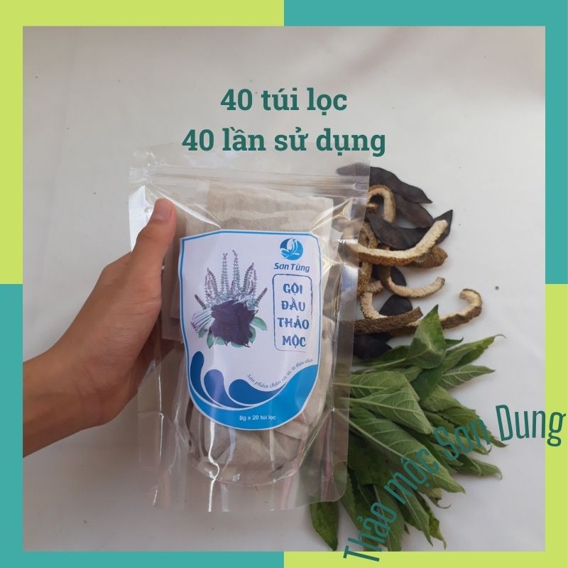 BỒ KẾT GỘI ĐẦU THẢO MỘC SƠN DUNG combo 02 bịch (40 túi lọc),GĐ2