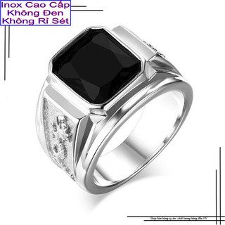 Nhẫn nam đẹp rẻ Rồng Trắng - Không Đen Vĩnh Viễn