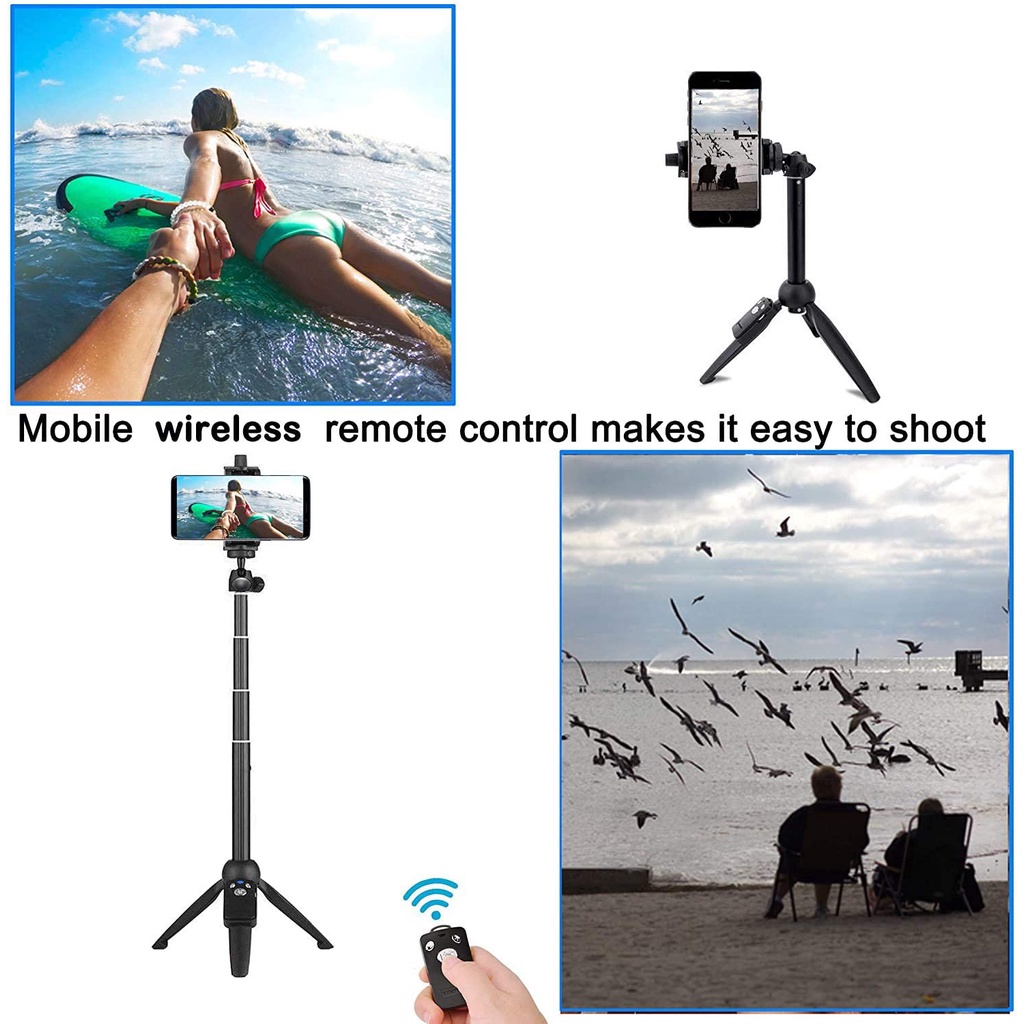 GOPRO Gậy Chụp Ảnh Tự Sướng 40 Inch Không Dây Có Thể Mở Rộng Cho Iphone 12 11 Pro Xs Max Xr X 8plus 7 Samsung Galaxy S20 S10 Pro | BigBuy360 - bigbuy360.vn