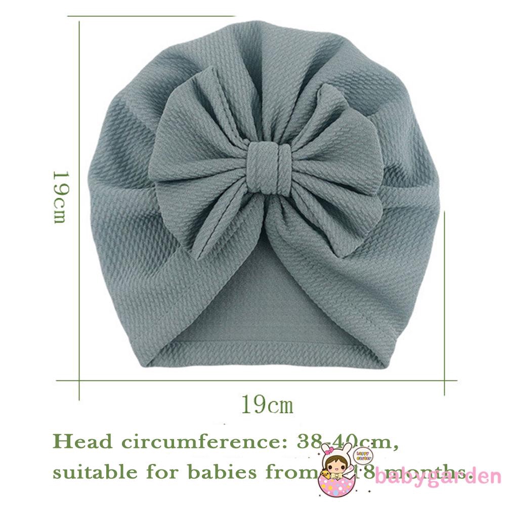 Mũ beanie turban trùm đầu giữ ấm thắt nơ thời trang cho bé gái sơ sinh