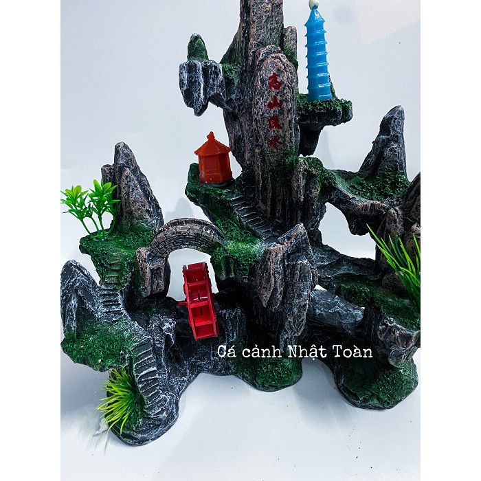 TIỂU CẢNH TRANG TRÍ HỒ CÁ NON BỘ 22X14X28CM