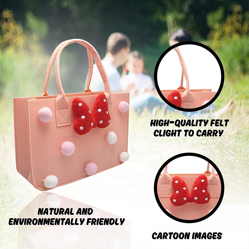 Evertoner Túi Nỉ Đựng Quà Sinh Nhật Họa Tiết Hoạt Hình Cho Bé