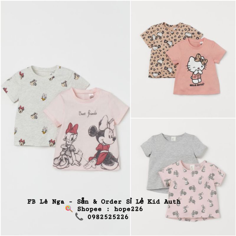 Set 2 áo bé gái săn sale HM UK sz 6-9m đến 3-4y