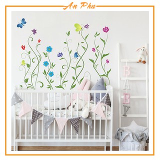 Decan dán tường an phú decor cây hoa leo