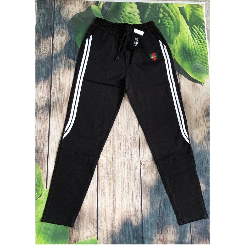 Quần legging cotton nữ,(sọc trắng con ong) - Mịn mát, thoải mái vận động | BigBuy360 - bigbuy360.vn