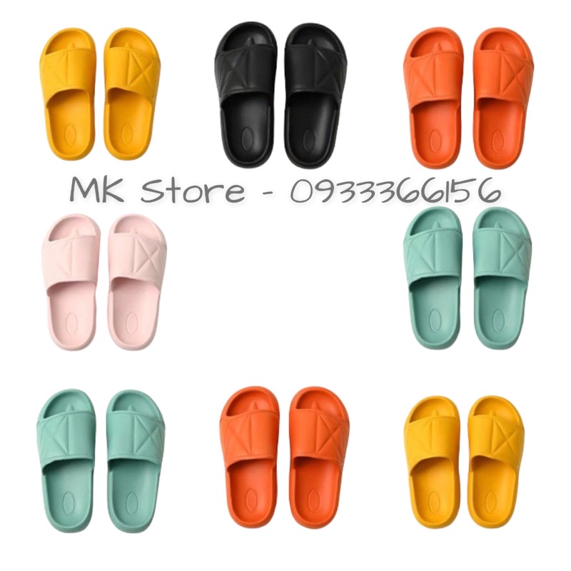 Dép bánh mì quai ngang chữ X - Dép bánh mì siêu nhẹ Unisex cao 3cm mang cực êm - DL092