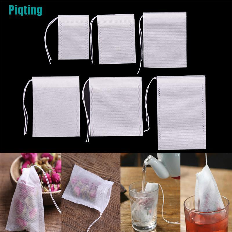 Set 100 Túi Lọc Trà Bằng Vải Không Dệt Không Dệt Tiện Dụng