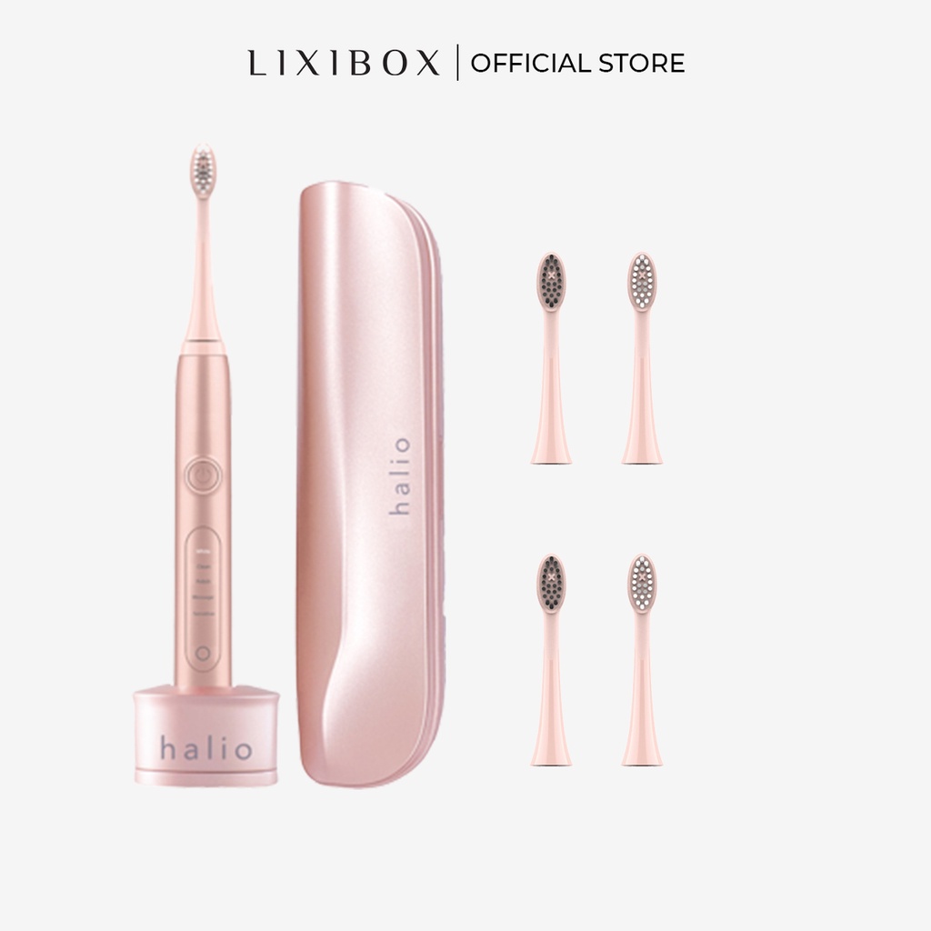 [Mã COSLXT5 giảm 10% đơn 600K] Combo Bàn chải Halio Sonic Whitening Toothbrush Rose Gold và Đầu bàn chải thay thế