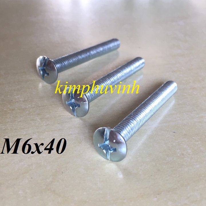 50 CON - 6x40mm BULONG ĐẦU BAKE - ỐC BAKE ĐẦU DÙ