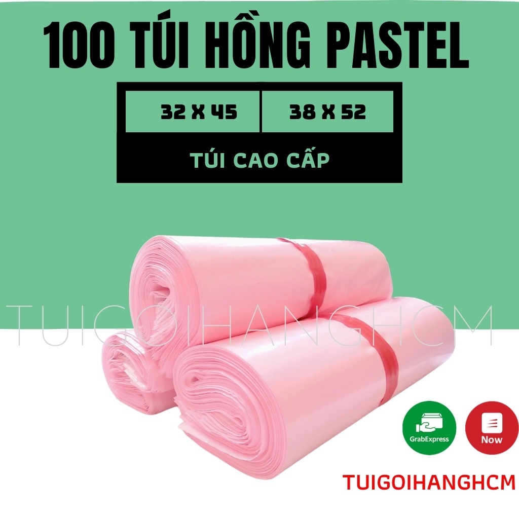 Túi Gói Hàng Túi Niêm Phong Size 32x45cm, 38x52cm Màu Hồng Phấn, Hồng Pastel Cao Cấp - Tuigoihanghcm