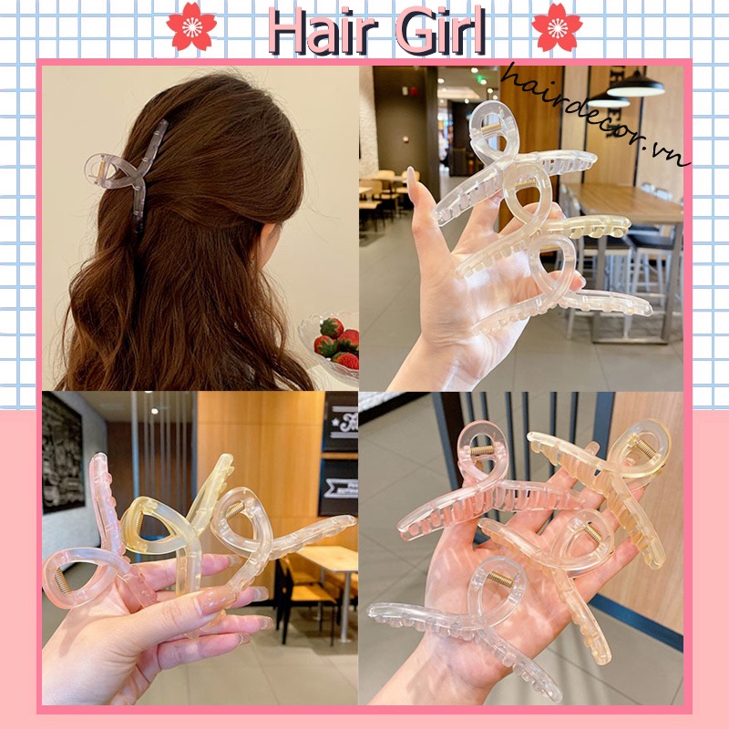 Kẹp tóc acrylic nhiều màu thời trang thích hợp cho nữ