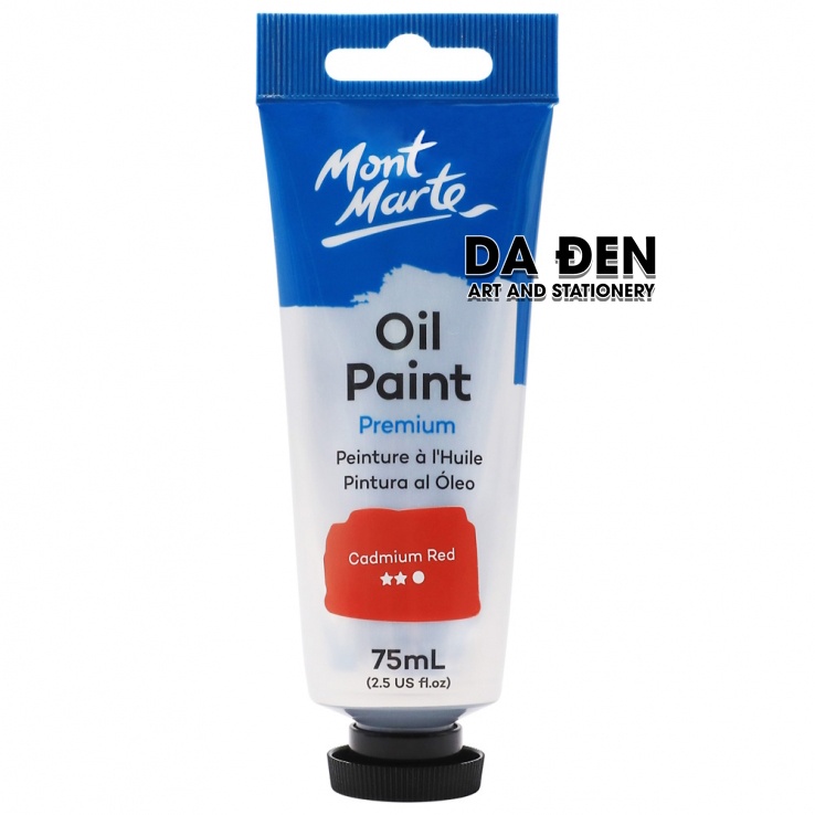 [DA ĐEN] Màu Sơn Dầu Mont Marte Tube 75ml - Cadmium Red