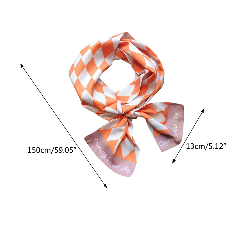 Khăn Quàng Cổ Lụa Họa Tiết Kim Cương Sang Trọng